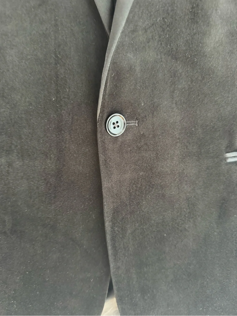 Express Velvet Blazer Men 42R  Black Slim Fit Single Button Suit Jacket